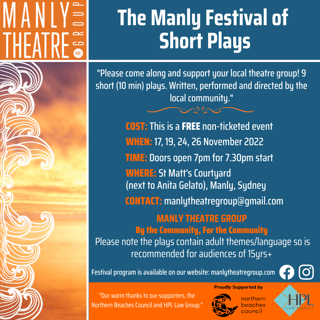Manly Theatre Group - Manly Festival of Short Plays