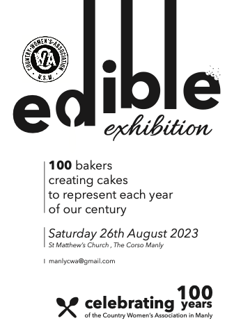 Manly Country Women’s Association Edible Exhibition